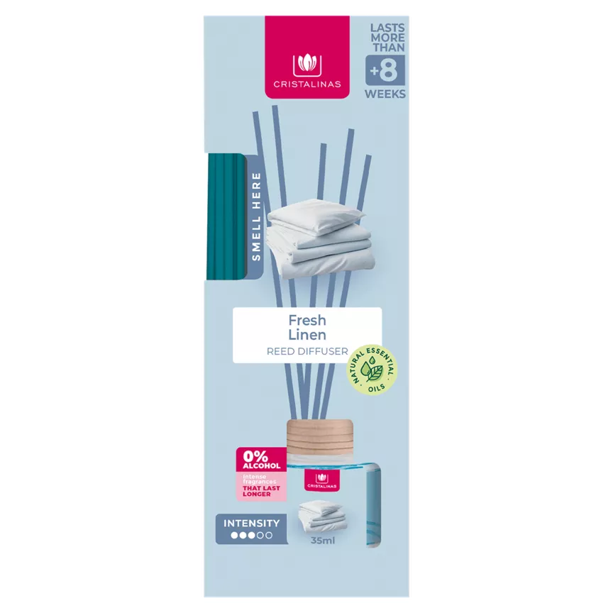 Cristalinas Fresh Linen Reed Diffuser 35ml