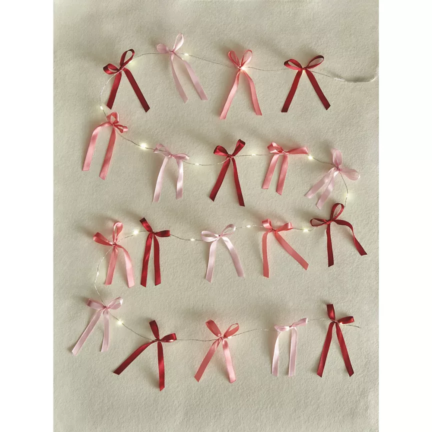 George Home Pink Bow String Lights