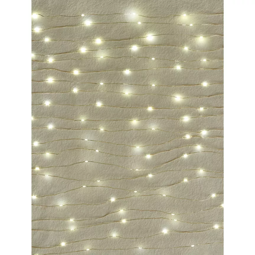 George Home Gold-Tone Rice String Lights 100 Piece