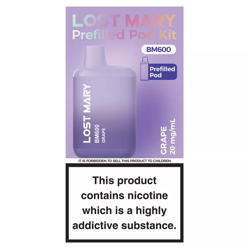 Lost Mary BM600 Grape Prefilled Pod Kit 20mg/ml