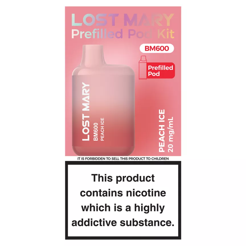 Lost Mary BM600 Peach Ice Prefilled Pod Kit 20mg/ml