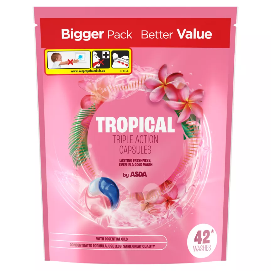 ASDA Tropical Triple Action Capsules 42 Washes