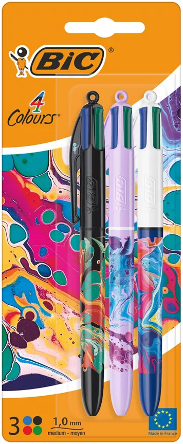 Bic BIC 4 COLOUR DECOR HYDRO 3PK