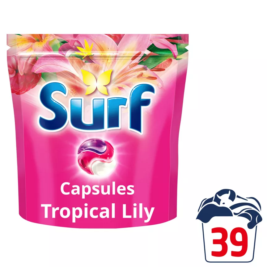 Surf 3 in 1 Laundry Washing Detergent Capsules Tropical Lily 39 washes
