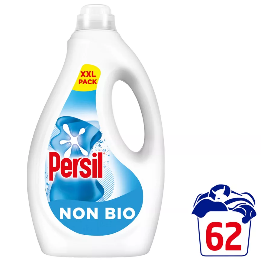 Persil Laundry Washing Liquid Detergent Non Bio 62 washes (1.674 L)