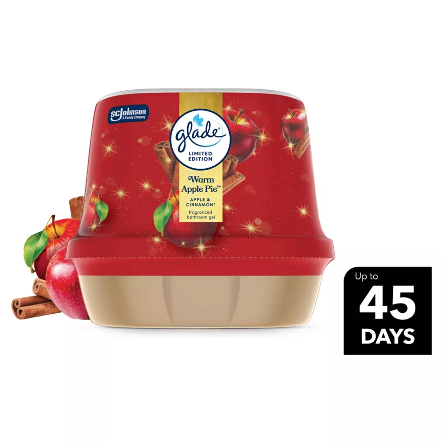 Glade Bathroom Gel Air Freshener Warm Apple Pie 180g