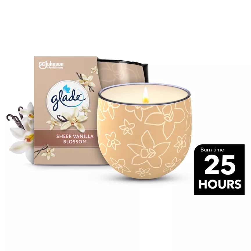 Glade Candle Sheer Vanilla Blossom 108g