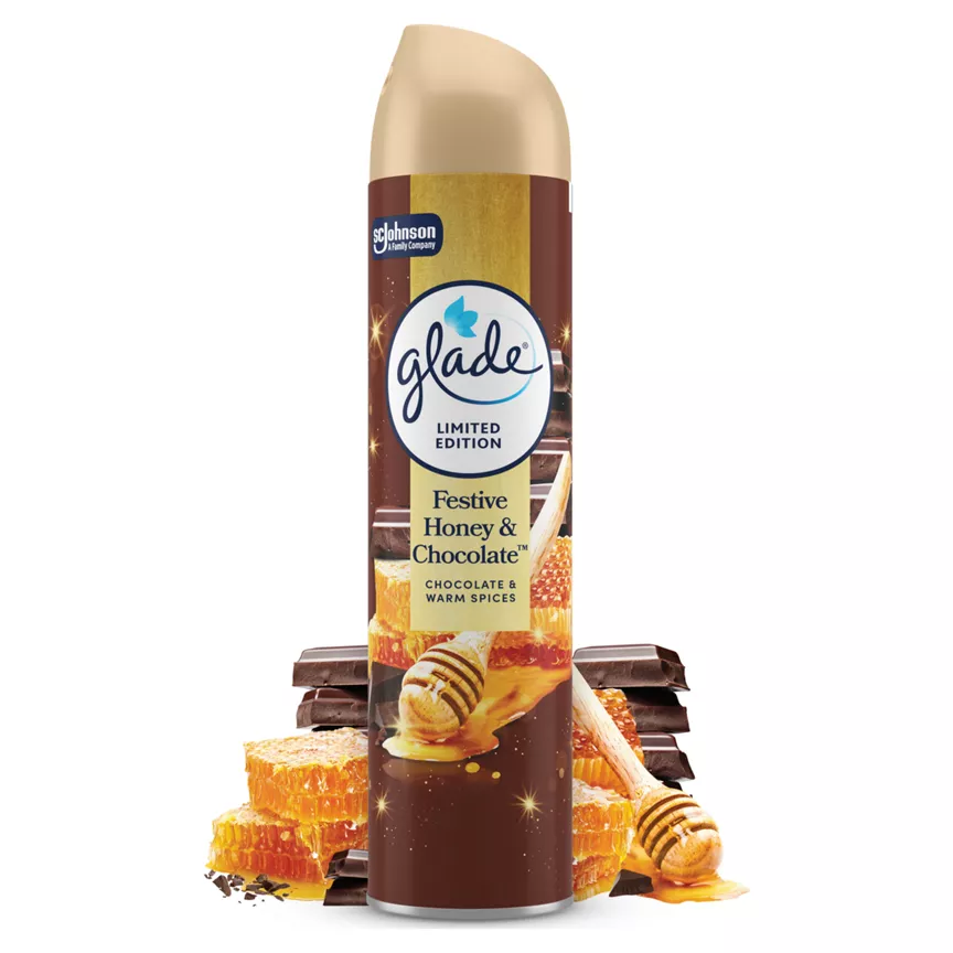 Glade Aerosol Air Freshener Festive Honey and Chocolate 300ml