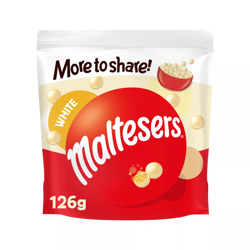 Maltesers Whilte Chocolate & Honeycomb More to Share Pouch 126g