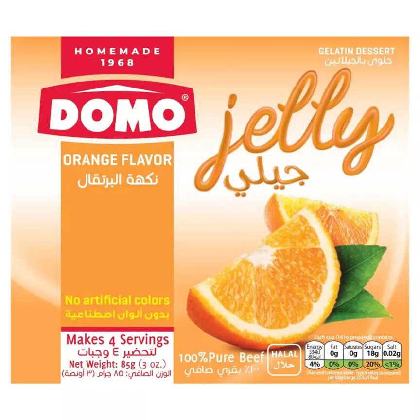 Domo Orange Flavor Jelly 85g
