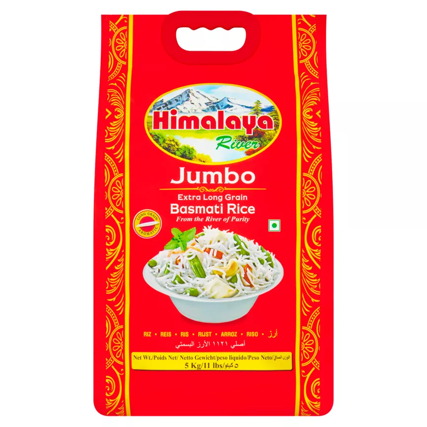 Himalaya River Jumbo Extra Long Grain Basmati Rice 5kg
