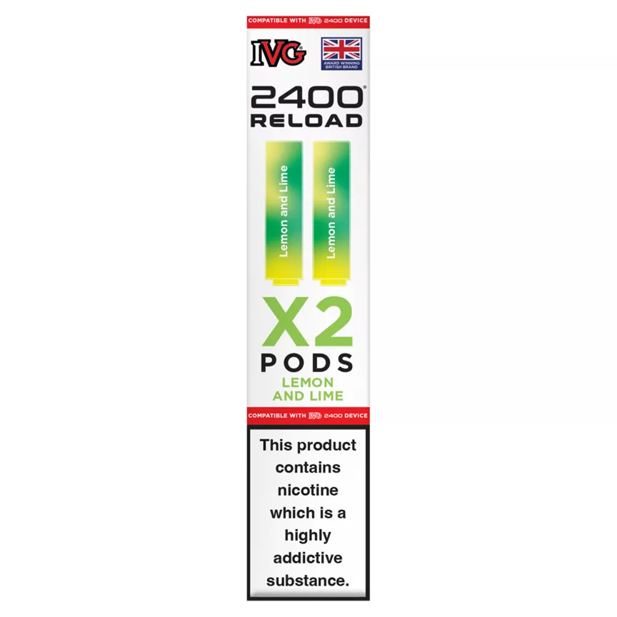 IVG 2400 Reload Lemon and Lime Pods 2 x 20MG/ML
