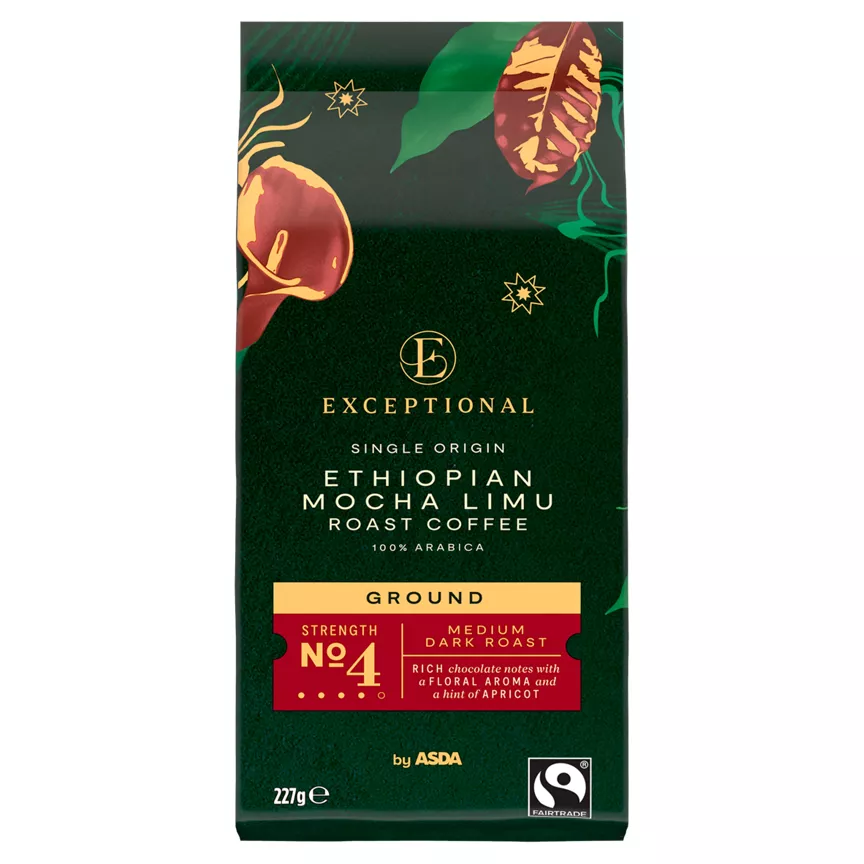 Exceptional by ASDA Ethiopian Mocha Limu Roast Coffee 227g