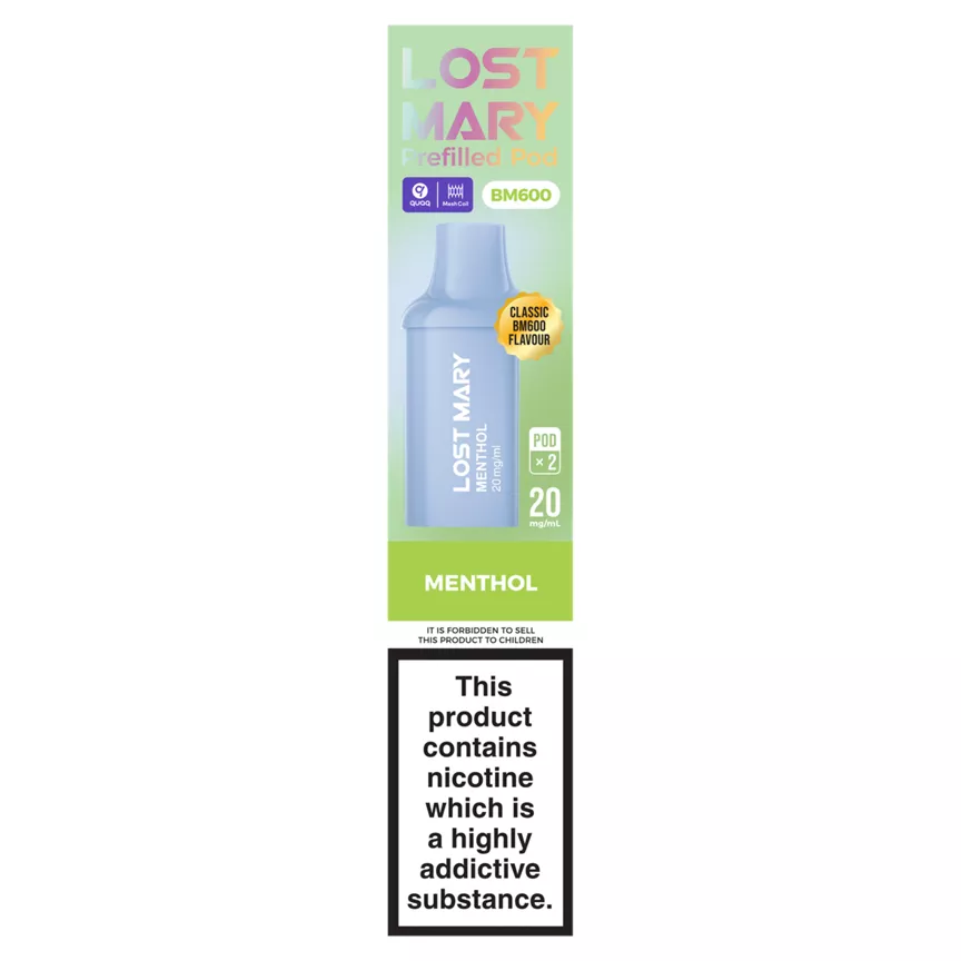 Lost Mary Classic BM600 Flavour 2 Menthol Prefilled Pod 20mg/ml