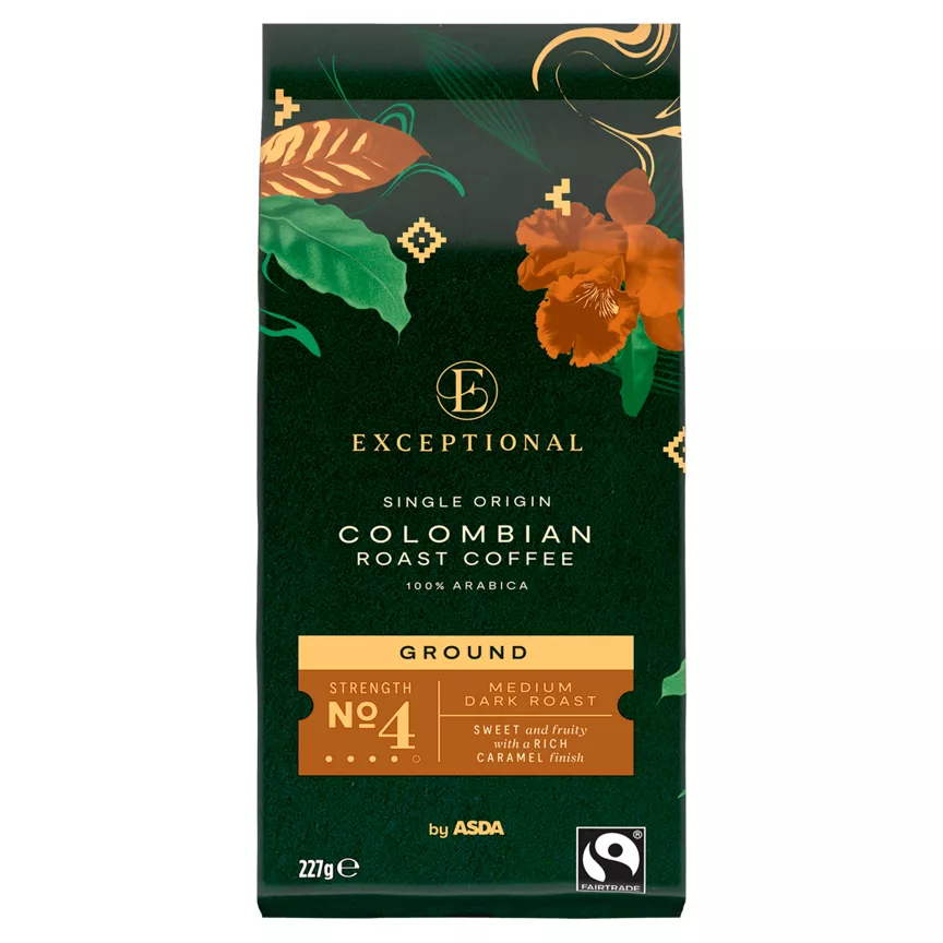 Exceptional by ASDA Ground Colombian Roast Coffee 227g