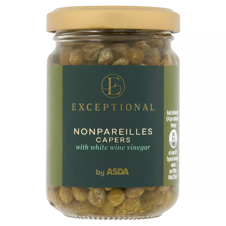 Exceptional by ASDA Nonpareilles Capers with White Wine Vinegar 140g