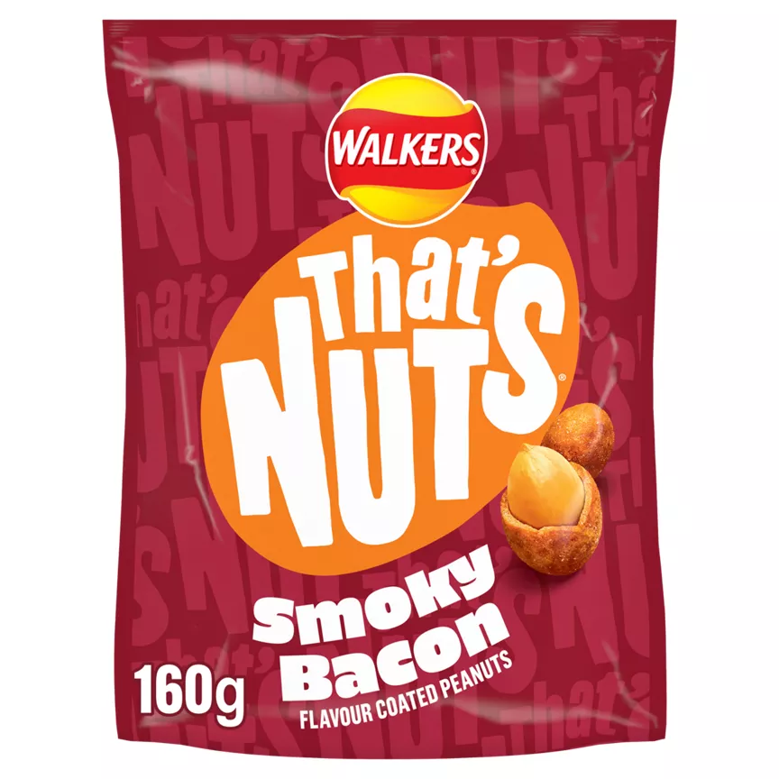 That’s Nuts Walkers Smoky Bacon Sharing Coated Peanuts 160g