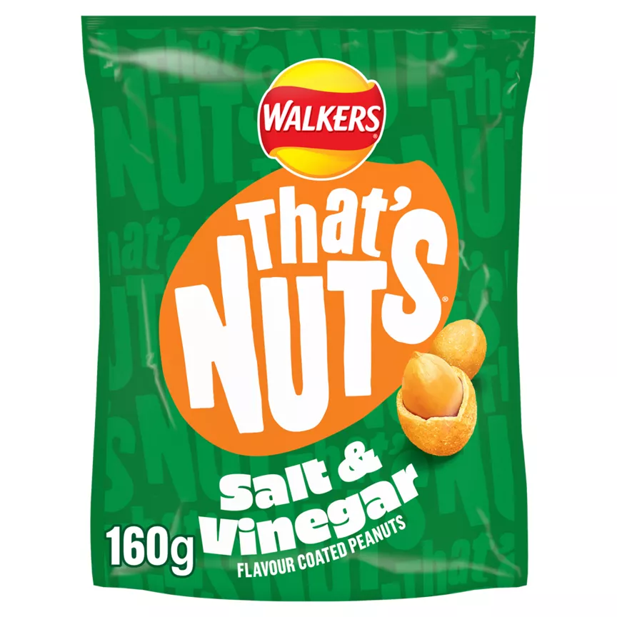 That’s Nuts Walkers Salt & Vinegar Sharing Coated Peanuts 160g