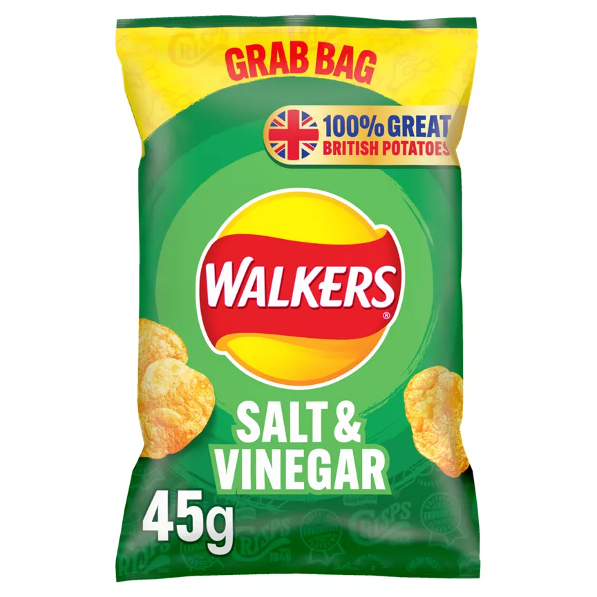 Walkers Crisps Salt & Vinegar 45g
