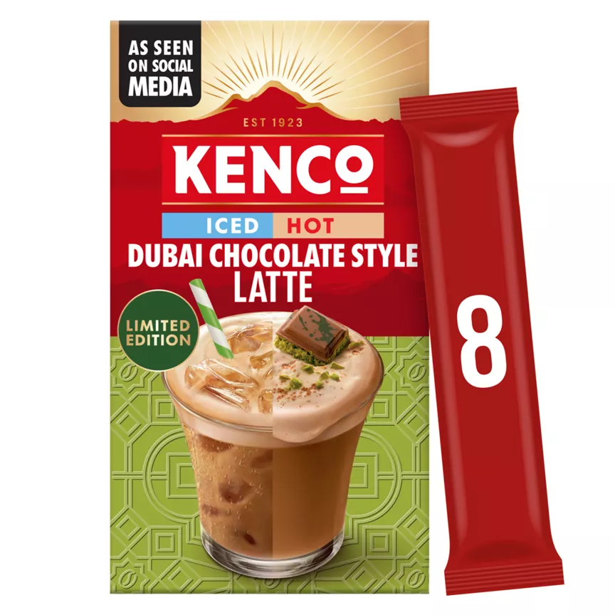 Kenco Limited Edition Iced Hot Dubai Chocolate Style Latte 8 x 19.5g (156g)