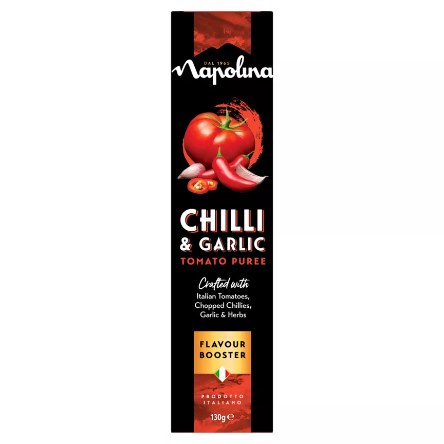 Napolina Chilli & Garlic Tomato Puree 130g
