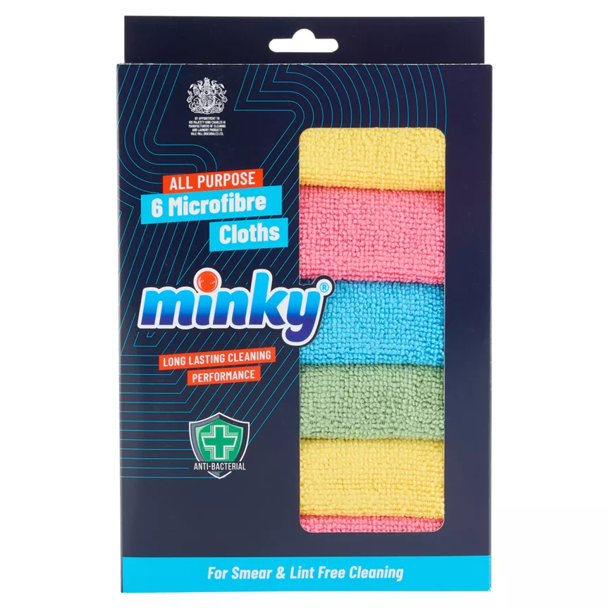 Minky 6 All Purpose Microfibre Cloths