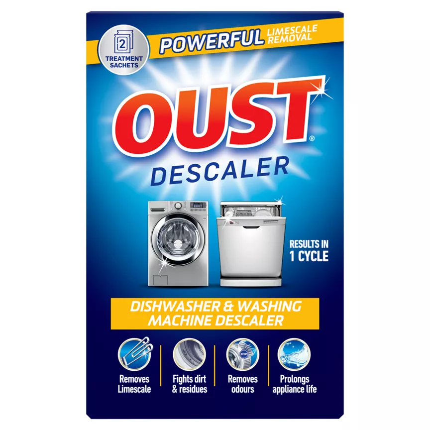 Oust Dishwasher & Washing Machine Descaler Sachets 2 x 75g