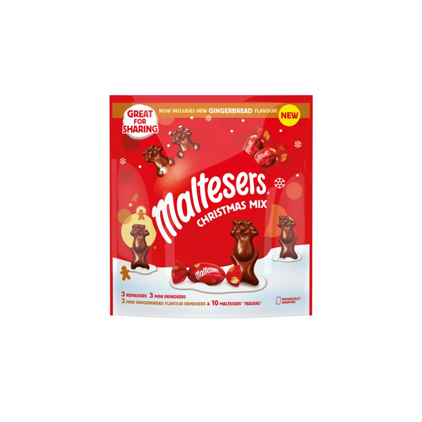 Maltesers Milk Chocolate & Gingerbread Christmas Pouch 240g