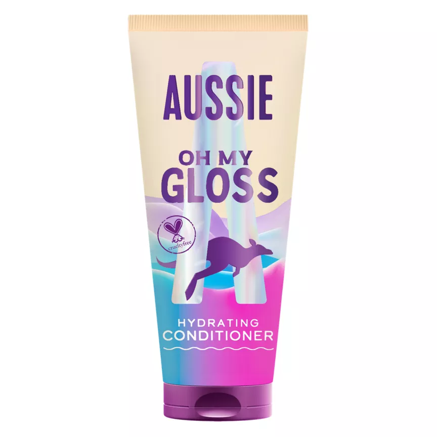 Aussie Oh My Gloss Hydrating Conditioner 180ml. Softens and Smooths Dry Hair