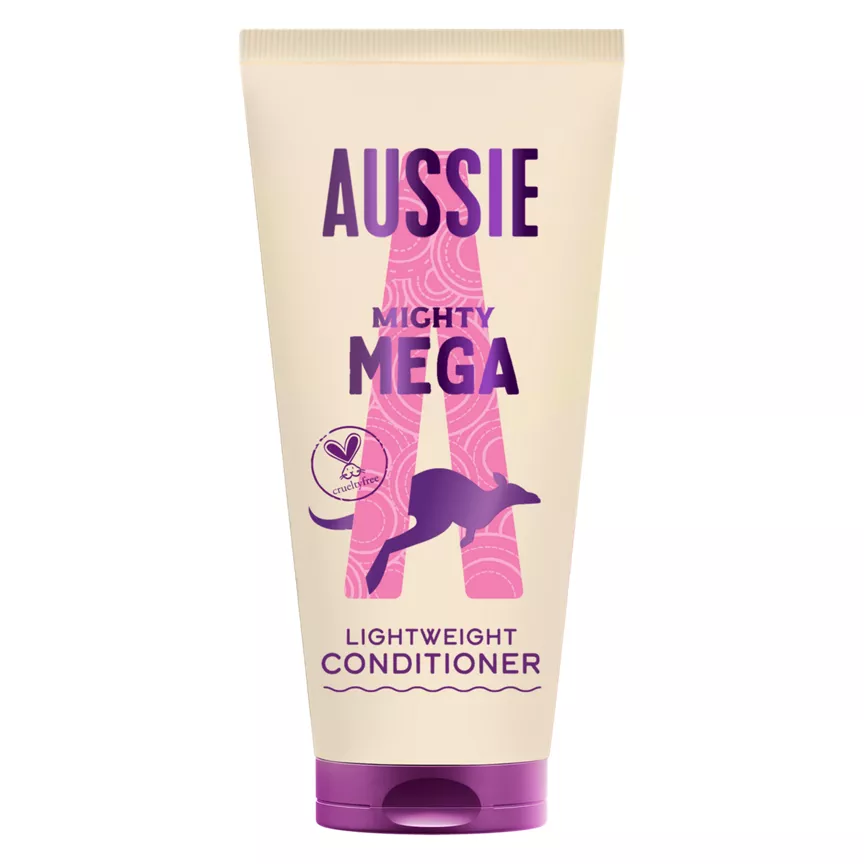 Aussie Mighty Mega Conditioner - Vegan - Lightweight & Gentle - For Soft & Shiny Hair, 170ml