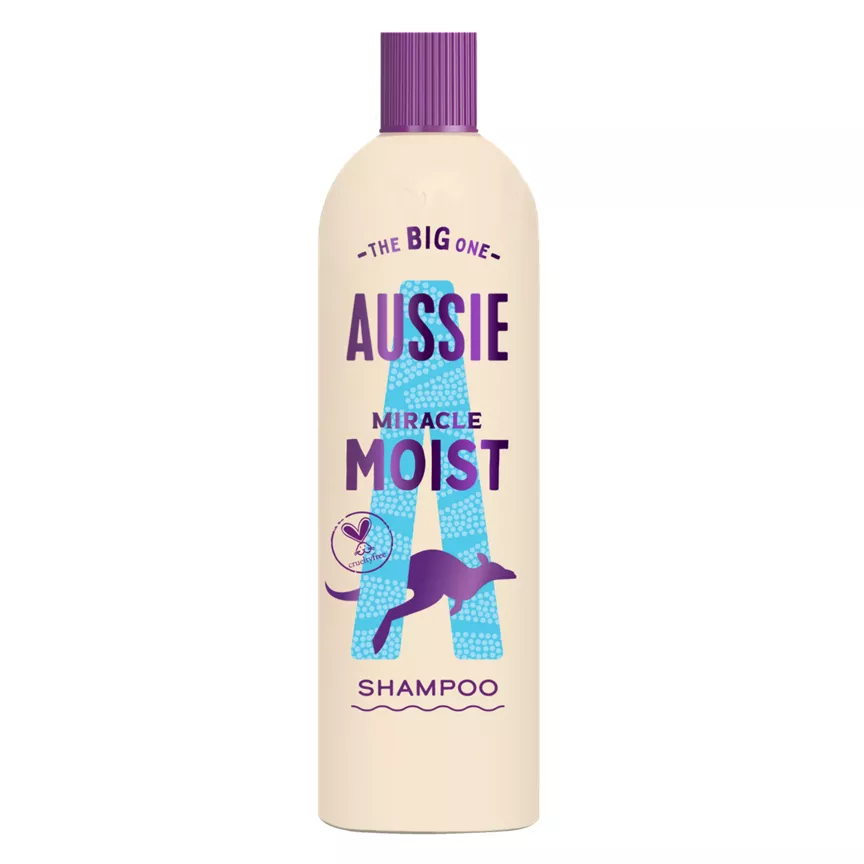 Aussie Miracle Moist Shampoo 400ml. Moisture-Quenching Formula to Revive Dry Hair