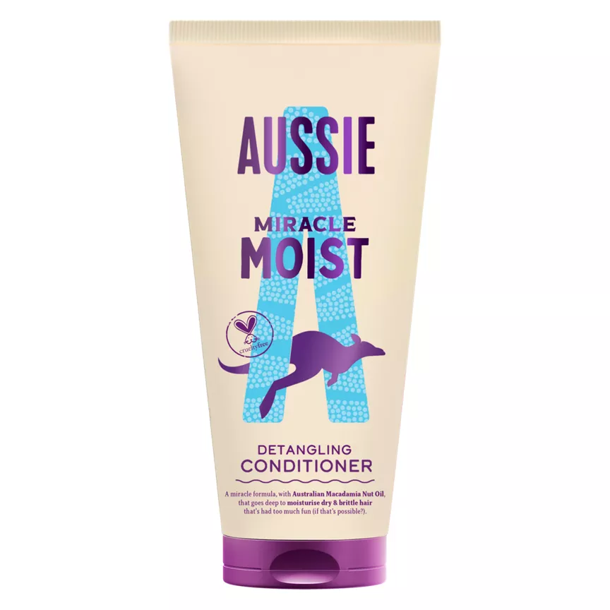 Aussie Miracle Moist Shampoo 180ml. Moisture-Quenching Formula to Revive Dry Hair