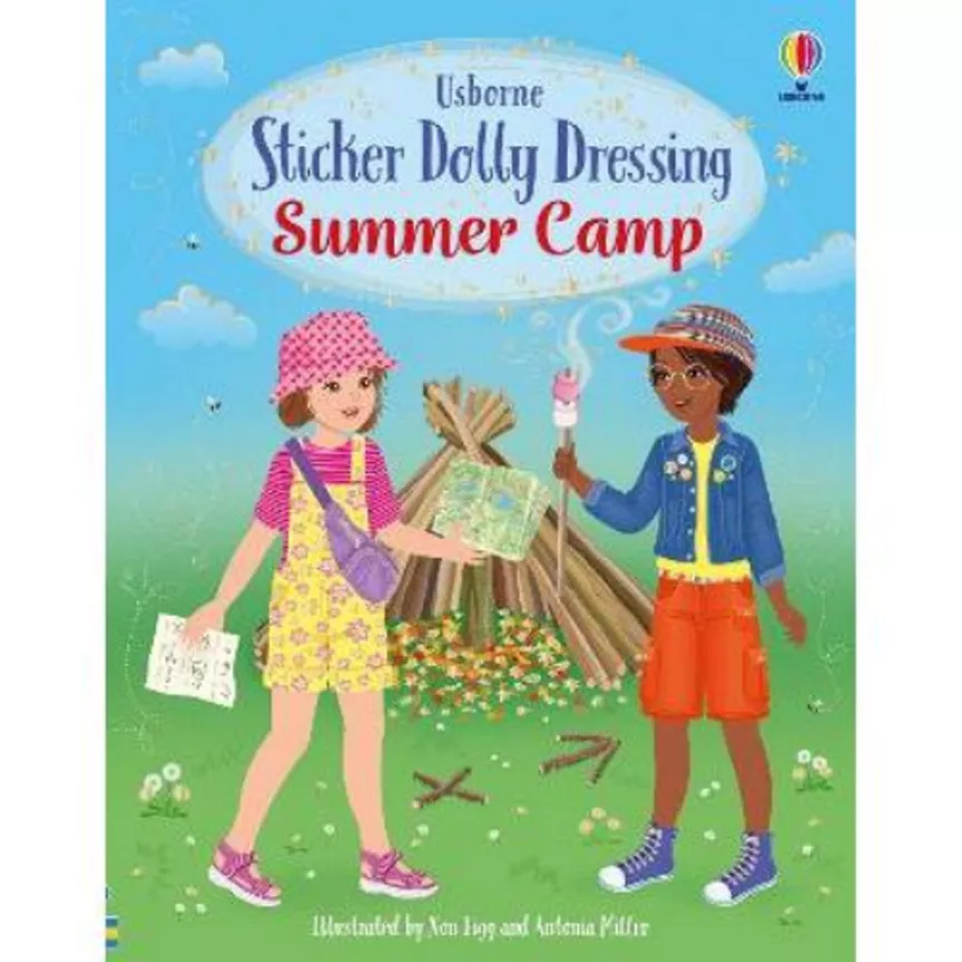 Kids Sticker Dolly Dressing Summer Camp by Fiona Watt