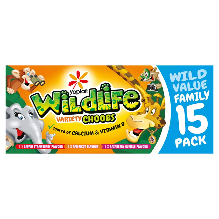 Wildlife Yoplait Variety Choobs 15 x 37g (555g)