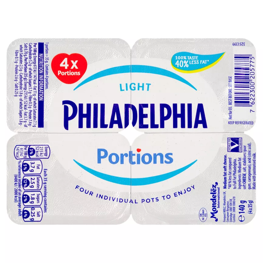 Philadelphia Light Portions 4 x 35g (140g)