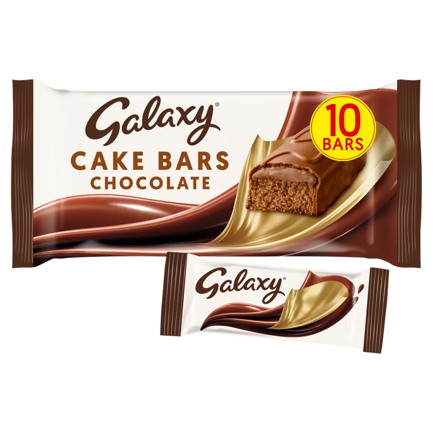 Galaxy Chocolate Cake Bars 10 Pack