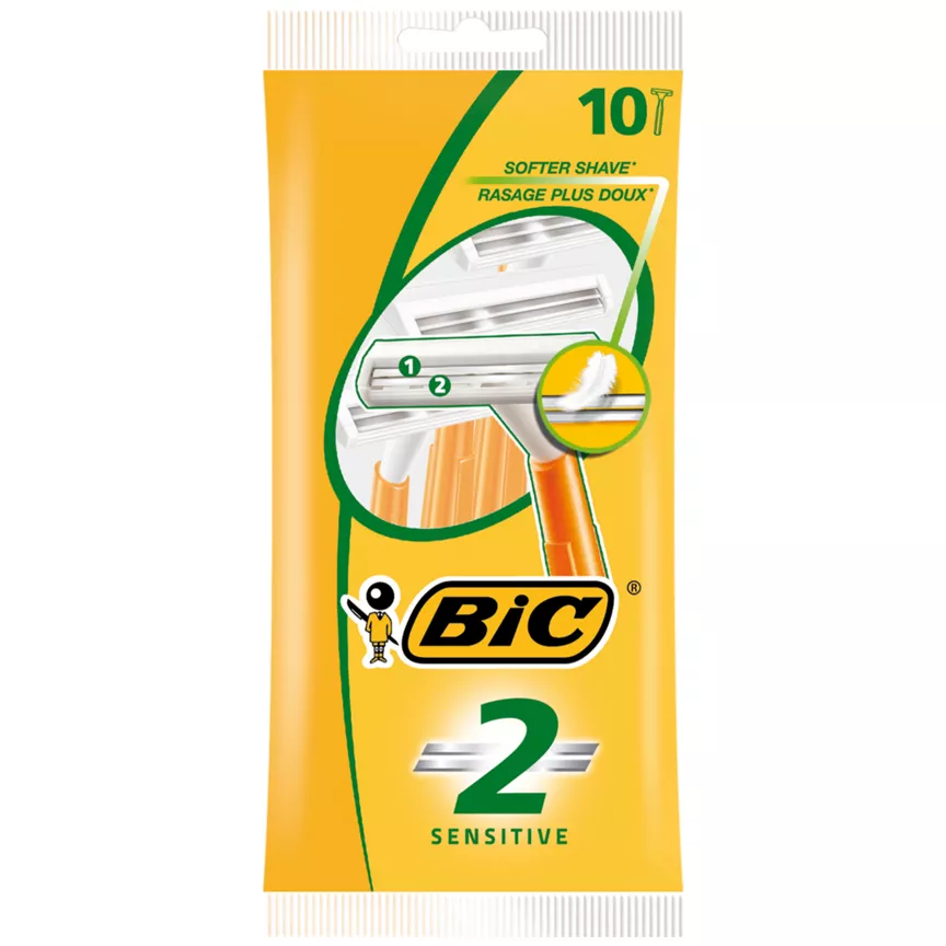 Bic 2 Sensitive Men's Razors x10