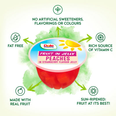 Peach in Strawberry Flavour Jelly 123g thumbnail 3