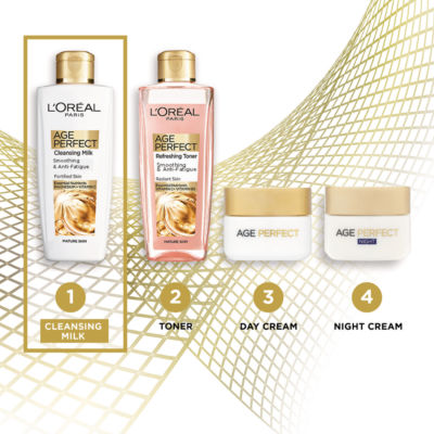 L'Oreal Paris Age Perfect Smoothing & Anti Fatigue Vitamin C Cleansing Milk 200ml thumbnail 4