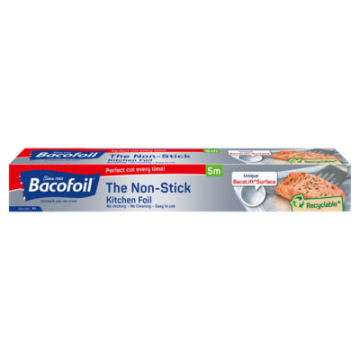 Non-Stick Kitchen Foil with BacoLift Surface and Easy Cut System 30cm x 5m