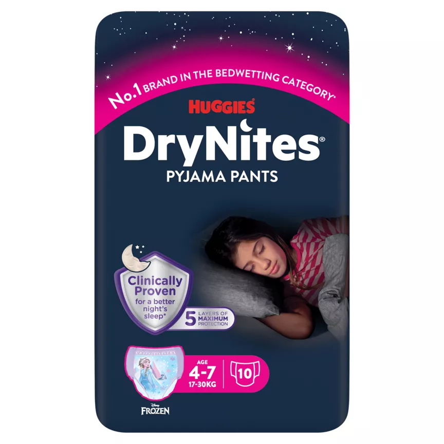 Huggies DryNites Pyjama Pants Girl 4-7 Years