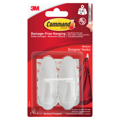 Damage Free Medium Hooks 2 Pack