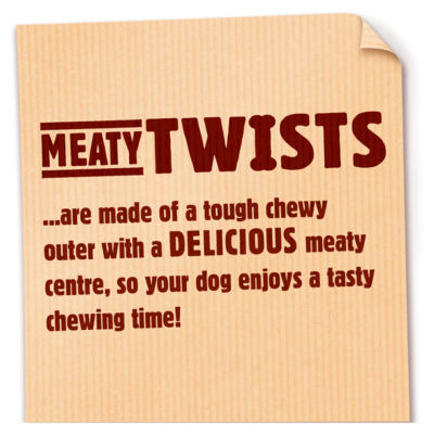 BAKERS Meaty Twists Medium Beef Dog Chews 180g thumbnail 4