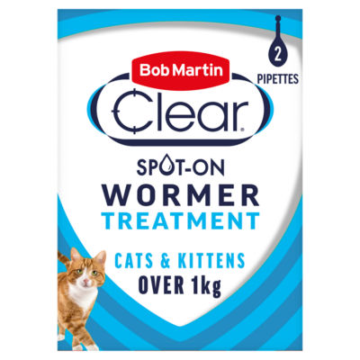 Wormer Spot-On Solution for Cats & Kittens Praziquantel 20mg 2 x 0.5ml