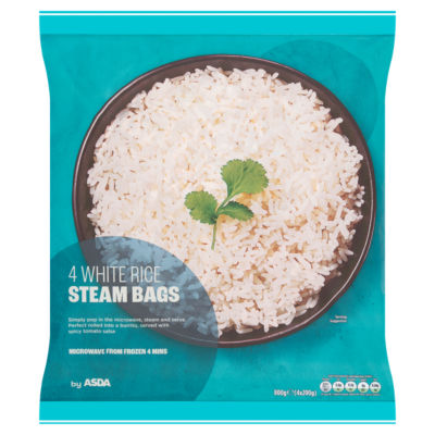 White Rice Steam Bags 4 x 200g (800g)