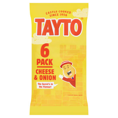 Cheese & Onion Flavour Potato Crisps 6 x 25g thumbnail 2