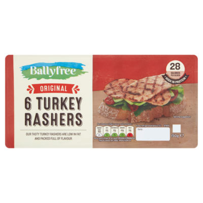6 Original Turkey Rashers 150g