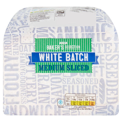Baker's Selection White Batch Medium Sliced 800g