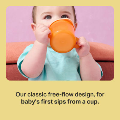 190ml First Cup Sippy Cup, Free-Flow Spout, Easy Grip Handles, 4m+ thumbnail 4