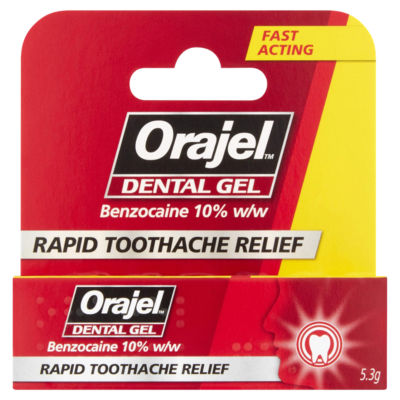 Dental Gel Rapid Toothache Relief, with Benzocaine 10% w/w 5.3g
